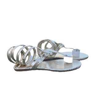 NWT Women’s Snake Print Gold Wrap Sandal by Midnight Velvet size 11W